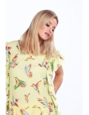 Lemon blouse with colorful birds MP28391 - Online store - Boutique